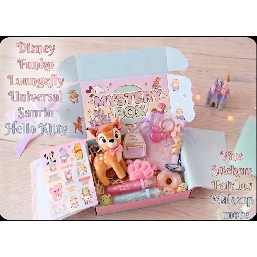 FANDOM MYSTERY BOX (DISNEY, FUNKO, LOUNGEFLY, SANRIO, +MORE) (5-7 PCS)